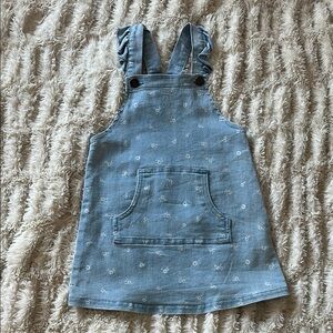 Casual Blue Denim Overall Dress